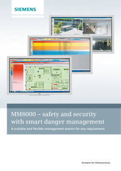 MM8000 &ndash; safety and security with smart danger