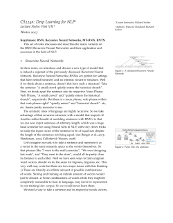 CS224n: Deep Learning for NLP Lecture Notes: Part VII