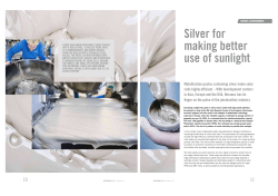 Silver for making better use of sunlight