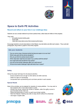 Space to Earth PE Activities