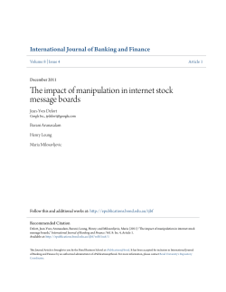 The impact of manipulation in internet stock message boards