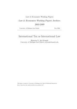 International Tax as International Law