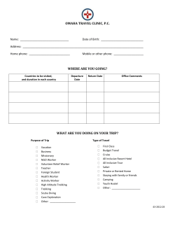 omaha travel clinic, pc where are you going? what are you doing on