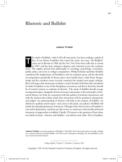Rhetoric and Bullshit - SAGE Research Methods