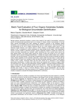Batch Test Evaluation of Four Organic Substrates Suitable for