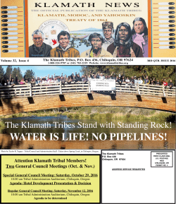 Klamath News 3rd Quarter Link