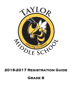 Taylor Middle School Course Guide 2016-2017