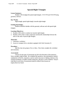 Special Right Triangles