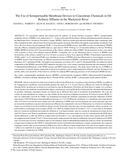 The Use of Semipermeable Membrane Devices to Concentrate