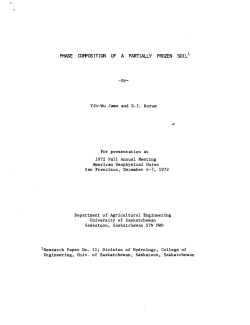 phase cdmposttion of a partially frozen soil