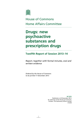Drugs: new psychoactive substances and prescription drugs