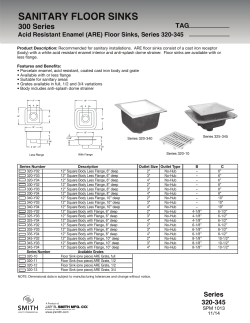 Submittal 320-345 Floor Sinks