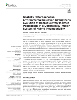 Spatially Heterogeneous Environmental Selection