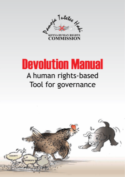 A human rights-based Tool for governance