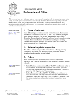 Railroads and Cities - League of Minnesota Cities