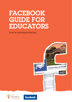 FACEBOOK GUIDE FOR EDUCATORS