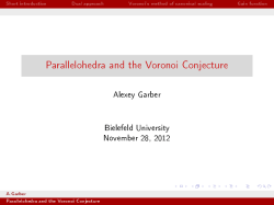 Parallelohedra and the Voronoi Conjecture