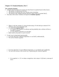Chapter 13: Chemical Kinetics, Part 3