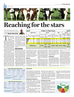Five-star cows put more money in farmers` pockets writes Shane