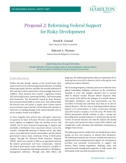 Reforming Federal Support for Risky Development