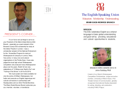 president`s corner... - English-Speaking Union of the United States