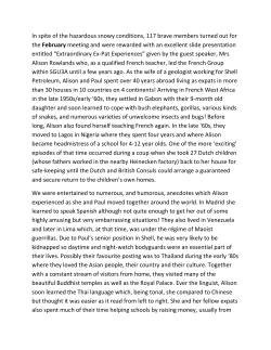 Extraordinary Ex-Pat Experiences