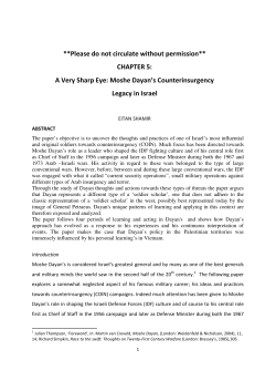 **Please do not circulate without permission** CHAPTER 5: A Very