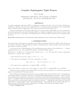 Complex Equiangular Tight Frames