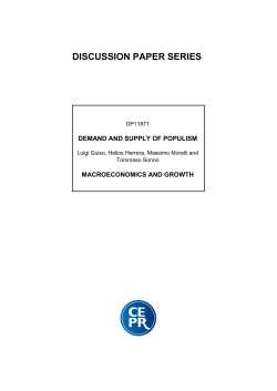 Demand and Supply of Populism