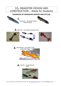 CO2 Dragster Design and Construction Notes for