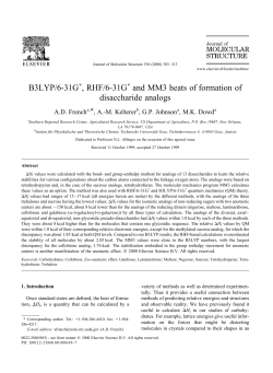 B3LYP/6-31G , RHF/6-31G and MM3 heats of formation of