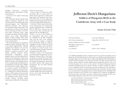 Jefferson Davis`s Hungarians