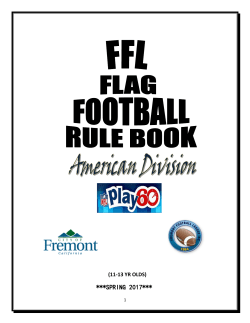 American Division Rule Book - Fremont Football League Inc