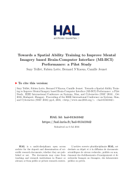 Towards a Spatial Ability Training to Improve Mental Imagery based