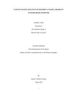 CLIMATE CHANGE INFLUENCE ON HISTORICAL FLOOD