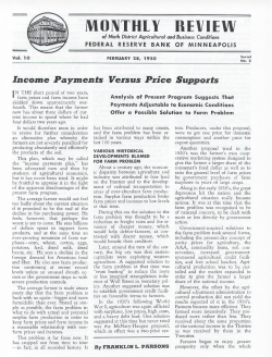 monthly review - Federal Reserve Bank of Minneapolis