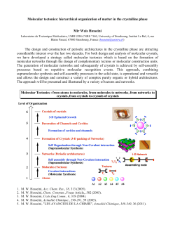 Molecular tectonics: hierarchical organization of matter - Lcp-A2Mc