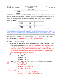 NAME ASU ID Bonus question [1 mark]: Give an example of a