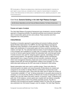 Case Study: Scenario Building in the Utah High Plateaus Ecoregion