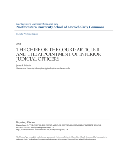 the chief or the court: article ii and the appointment of inferior judicial