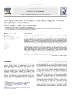 Investing in human and natural capital: An
