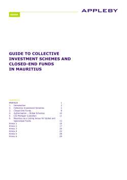 guide to collective investment schemes and closed-end