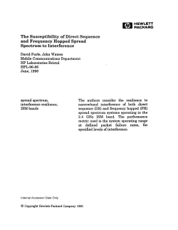 The Susceptibility of Direct Sequence andFrequency Hopped