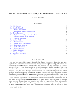 32B: MULTIVARIABLE CALCULUS, SECOND QUARTER, WINTER