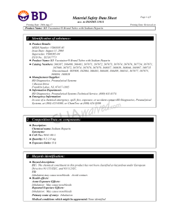Material Safety Data Sheet