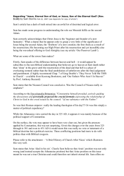 Sam`s article has a dash of truth mixed into an awful lot of doctrinal