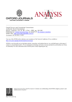 Causal Powers and Conceptual Connections