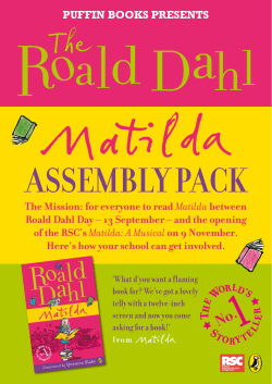 The Mission: for everyone to read Matildabetween Roald Dahl Day