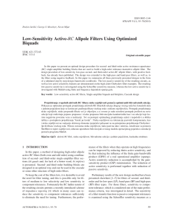 Low-Sensitivity Active-RC Allpole Filters Using Optimized Biquads