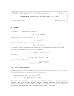 McDiarmid`s Inequality - People @ EECS at UC Berkeley